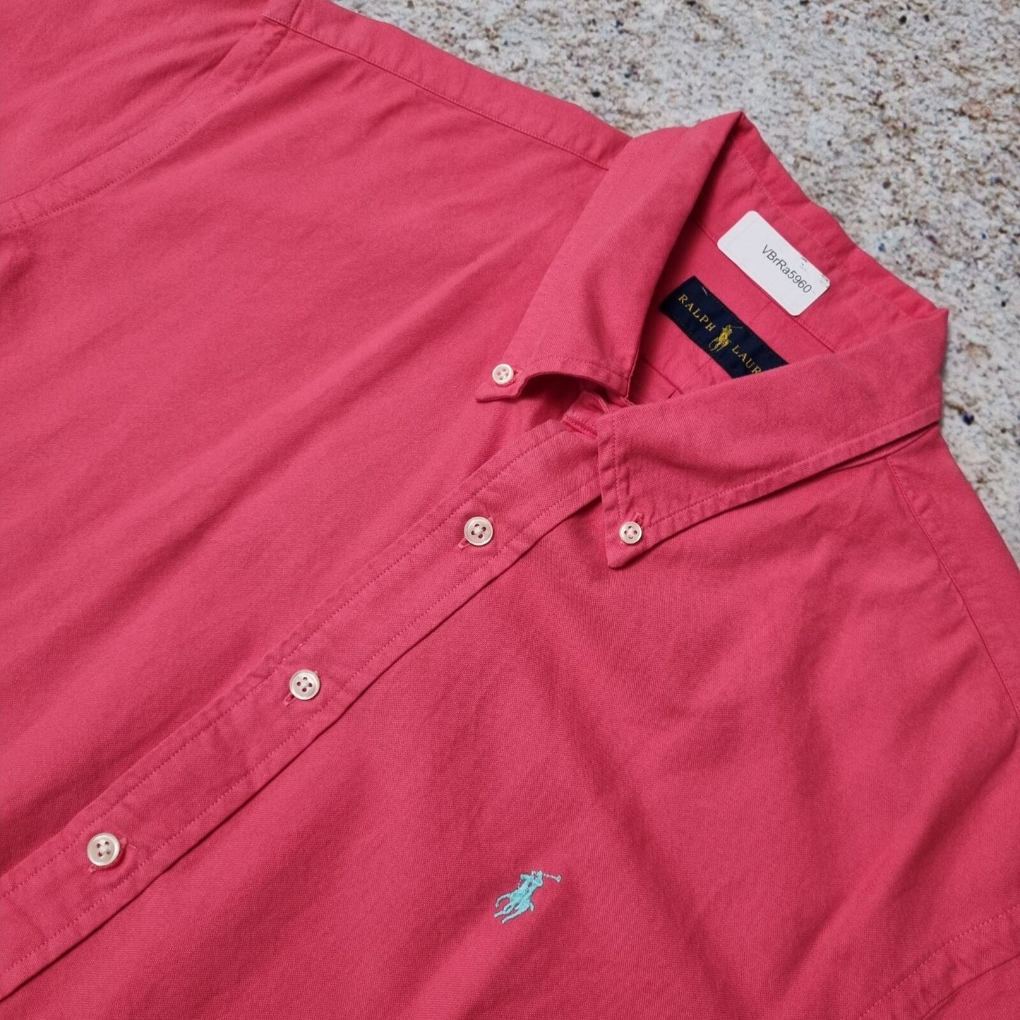 Ralph Lauren OXFORD SHIRT SHORT SLEEVE MENS - Pink - Size XL