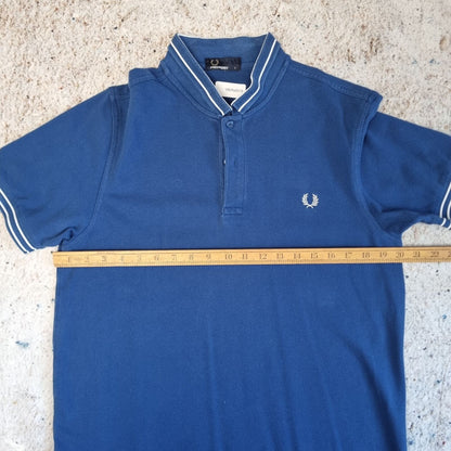 Fred Perry POLO SHIRT WHITE BLUE DETAILING - Blue - Size L