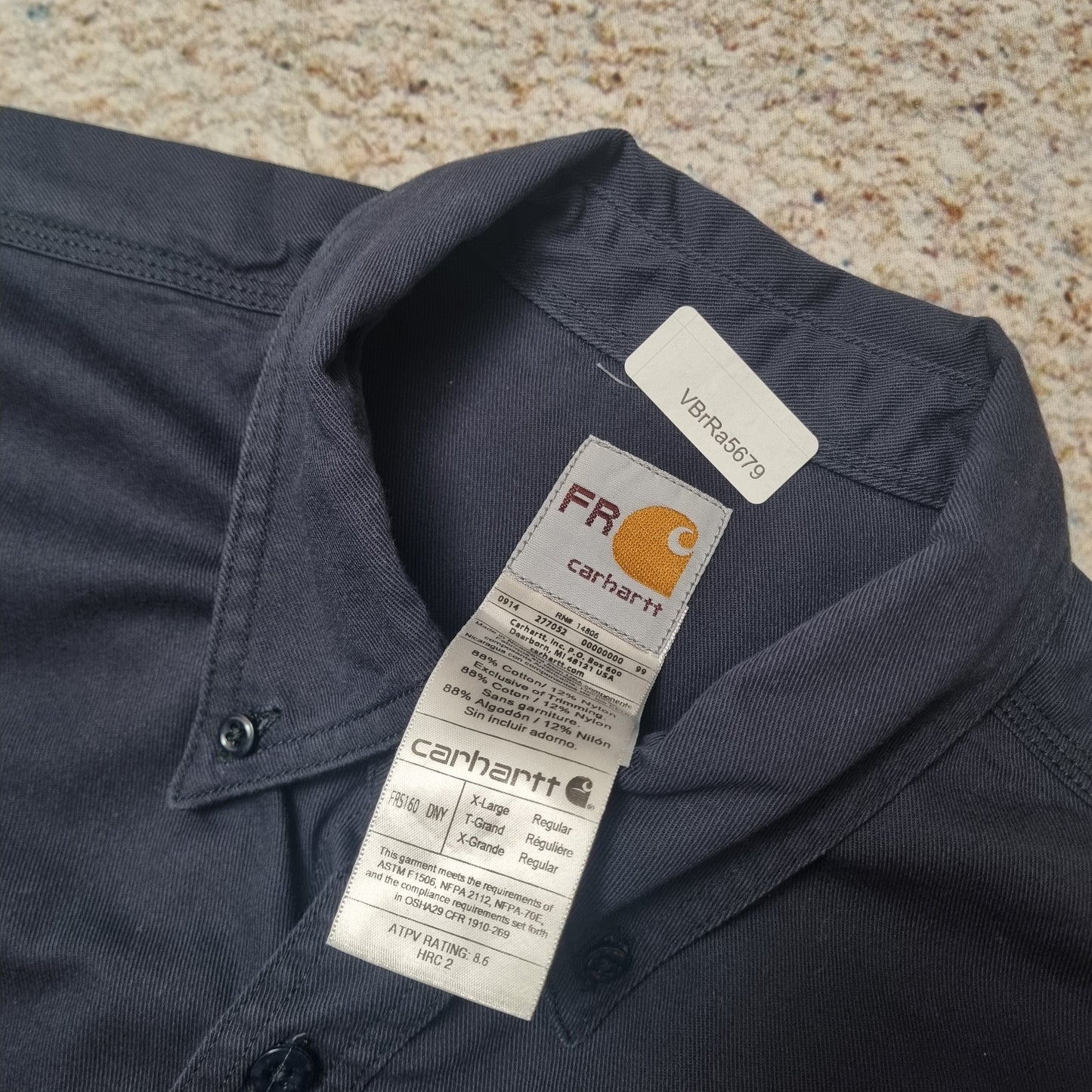 Carhartt FR SHIRT HEAVYWEIGHT WORK WEAR  - Blue - Size XL