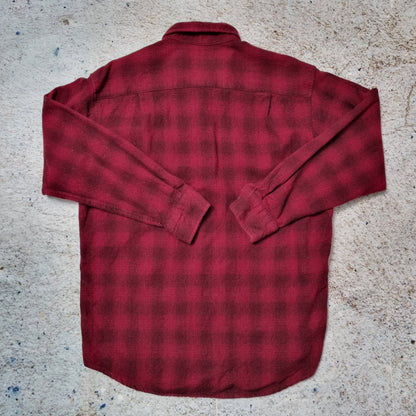 Pendleton Shirt Mens Checkered Wool Long Sleeve Flannel Button Up - Red Size M