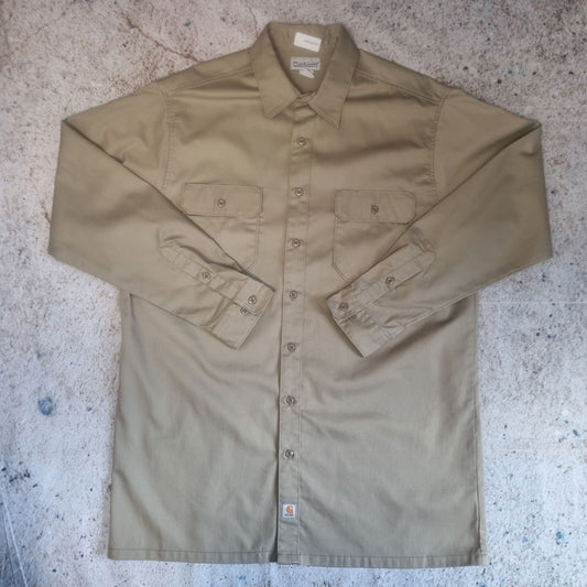 Carhartt SHIRT WORK WEAR OUTDOORS UTILITY TALL FIT VINTAGE - Brown - Size XL