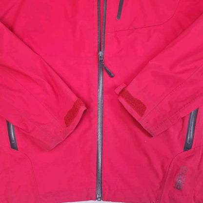 Mammut Drytech Premium Rain Wind Waterproof Hooded Light Red Jacket Coat Medium