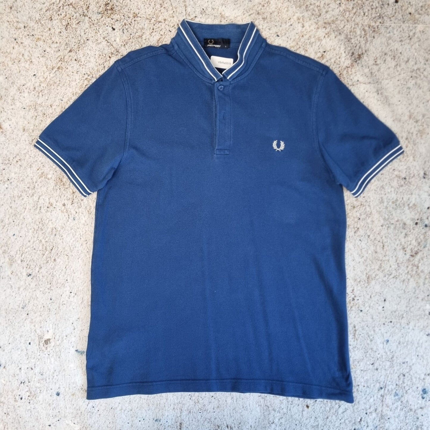 Fred Perry POLO SHIRT WHITE BLUE DETAILING - Blue - Size L