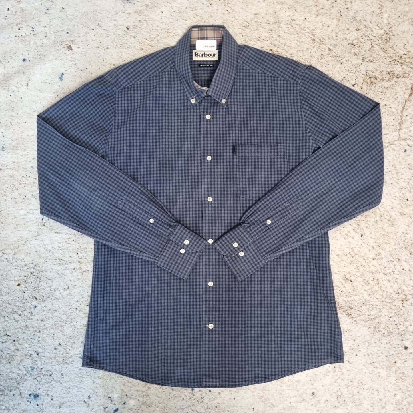 Barbour COUNTRY GINGHAM SHIRT TAILORED FIT CHECK - Blue - Size M