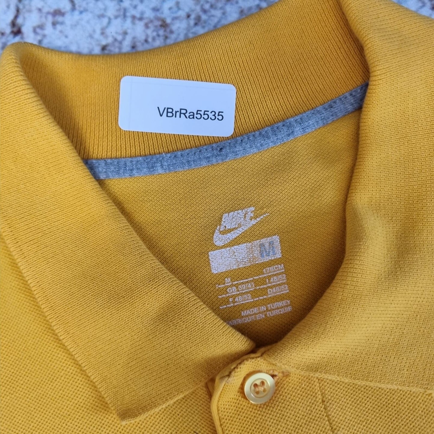 Nike POLO SHIRT VINTAGE Y2K CLUB SWOOSH - Yellow - Size M