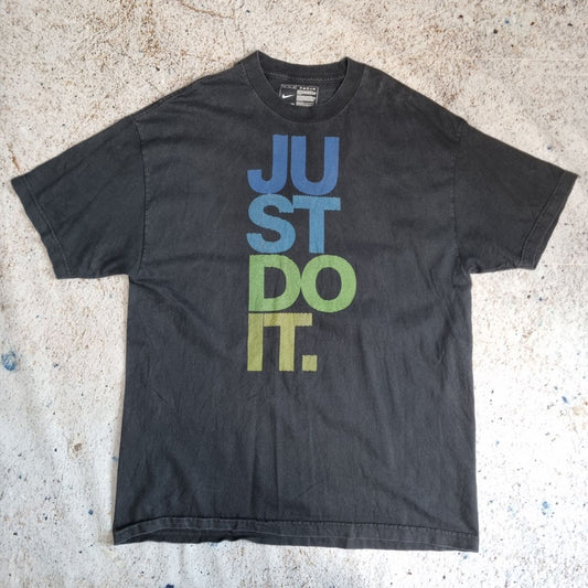 nike JUST DO IT  T SHIRT GRAPHIC Y2K RETRO - Black - Size XL