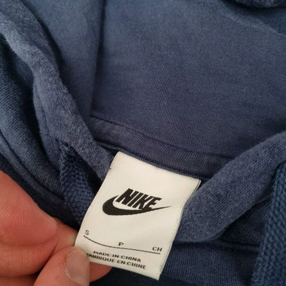 Nike Sportswear Hoodie Swoosh Logo Pullover Blue Size S