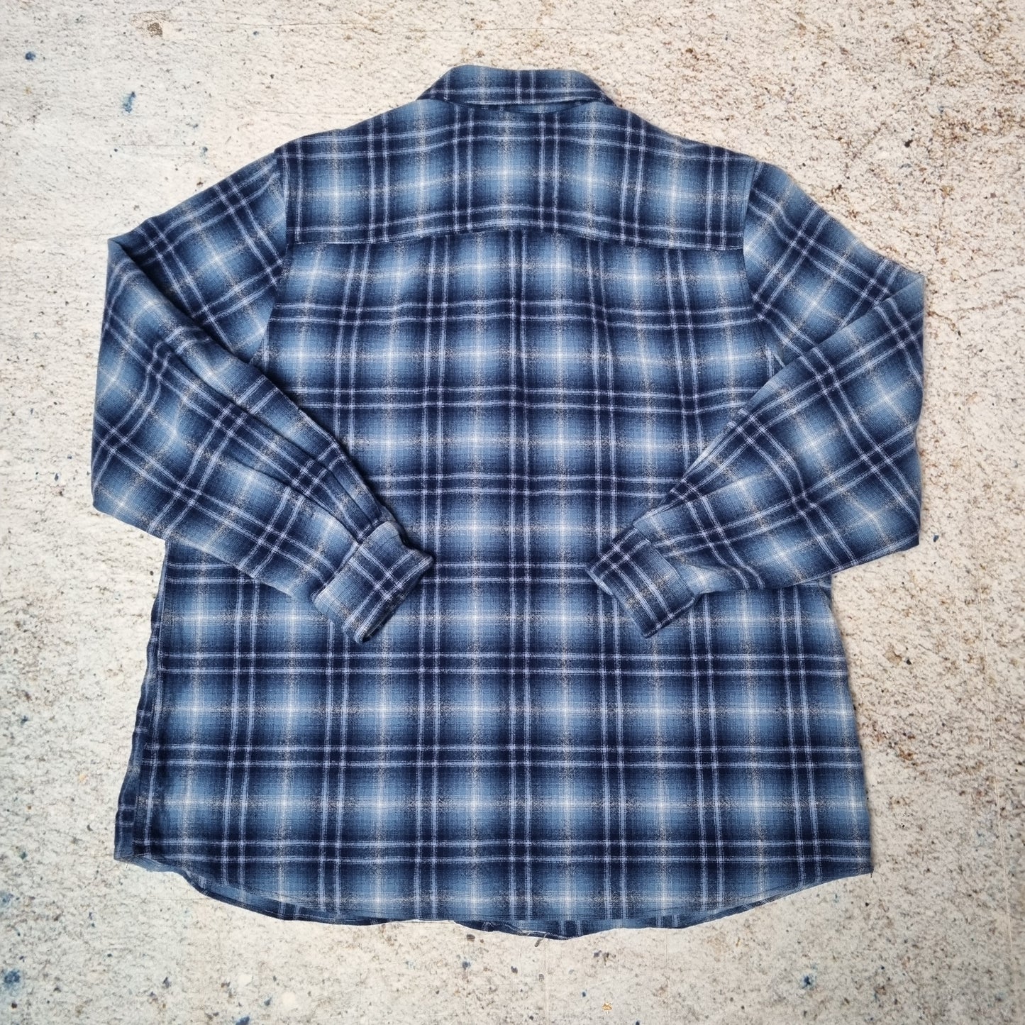 Pendleton Shirt 100% virgin wool Women Long Sleeve Check  - Blue - Size L