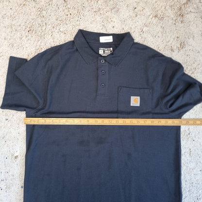 Carhartt POLO SHIRT WORK WEAR LOOSE FIT - Blue - Size M