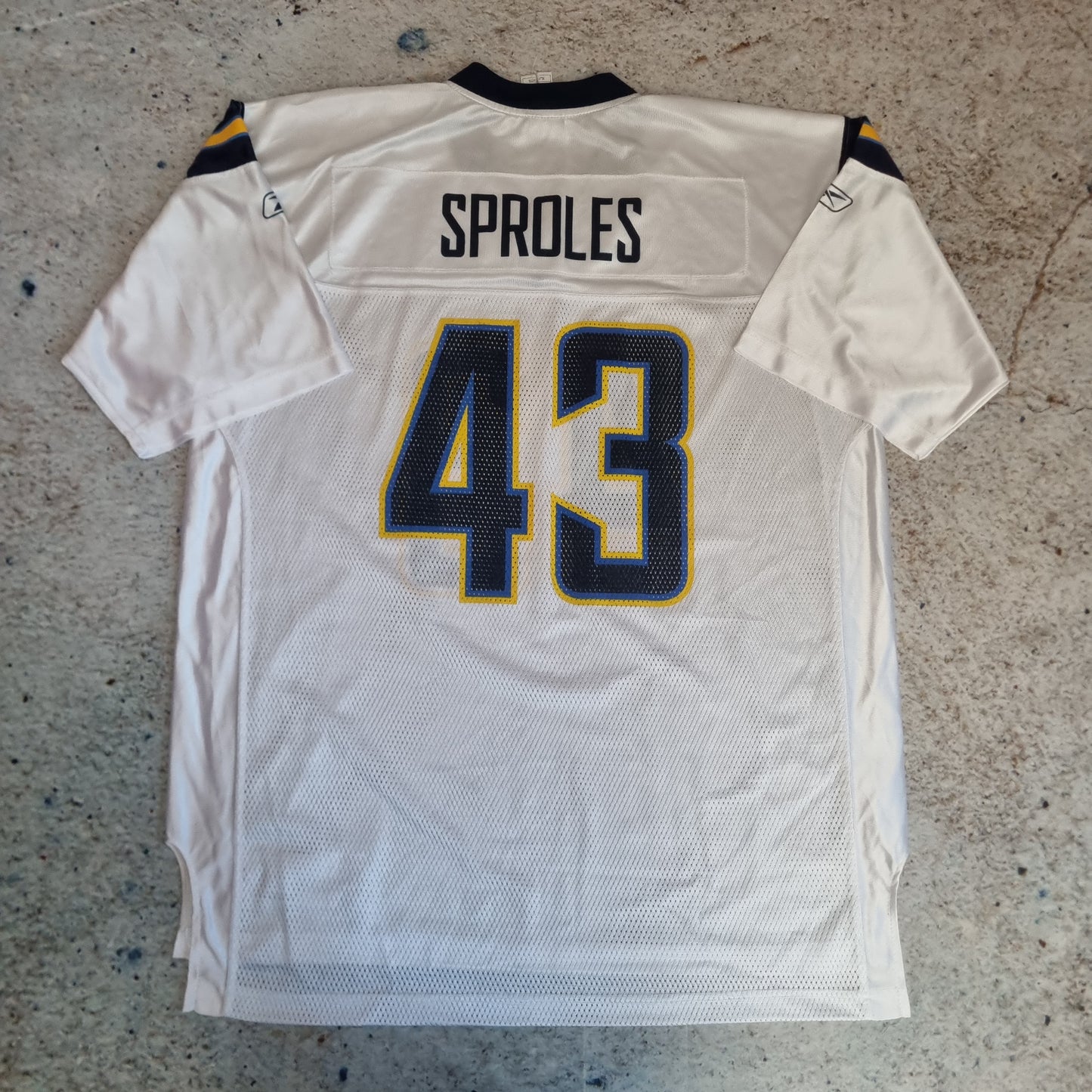 Reebok LA Charger NFL Jersey Football - Sproles #43  - White - Size XL