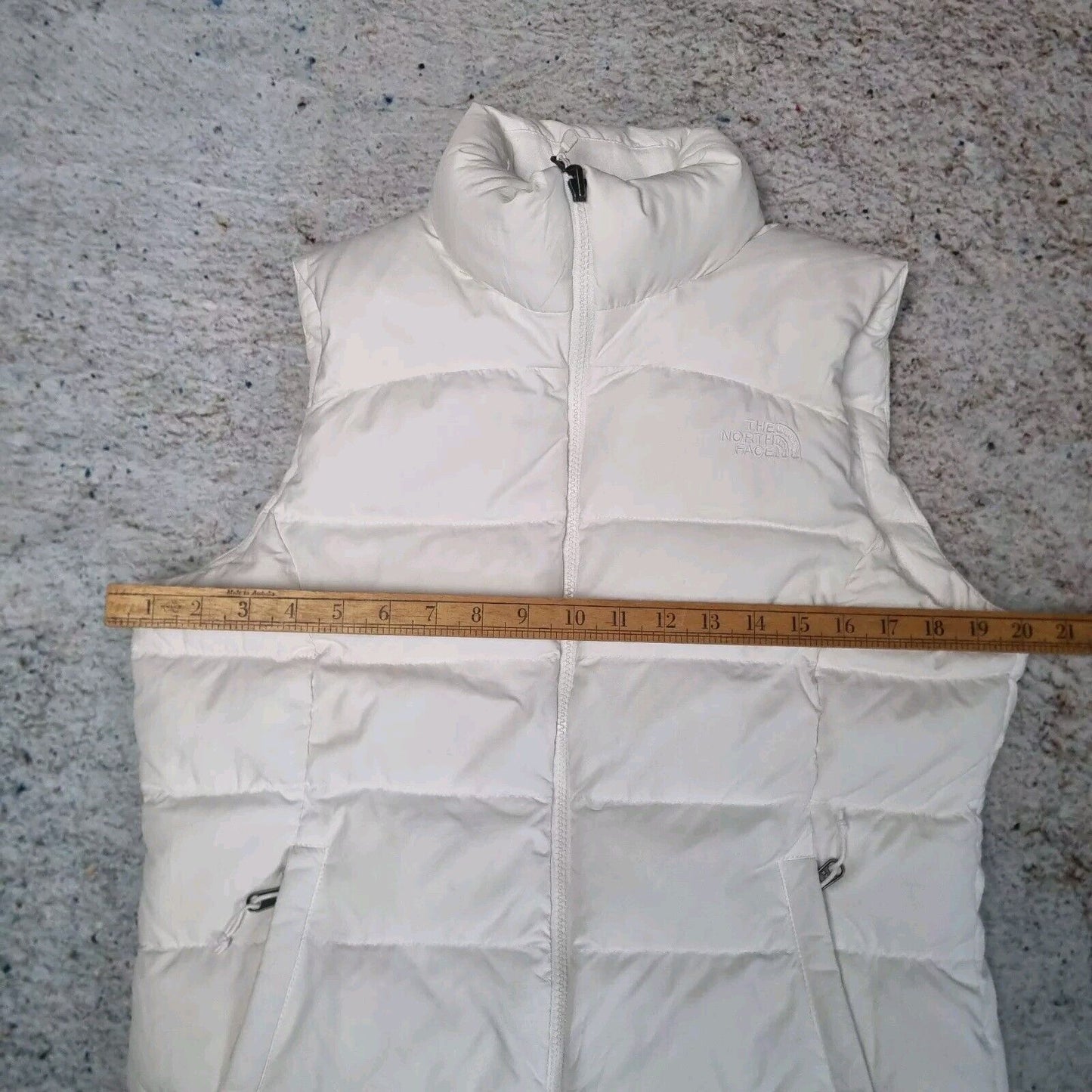 The North Face Womens Nuptse Puffer Gilet Down 700 Fill Size M White Vest