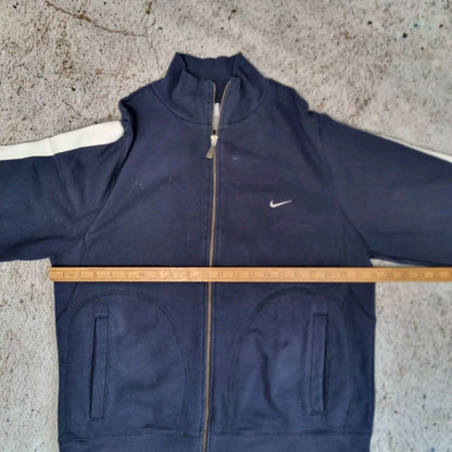 NIKE ITALIA ITALY VINTAGE TRACKSUIT JACKET FULL ZIP SIZE SMALL NAVY BLUE Y2K