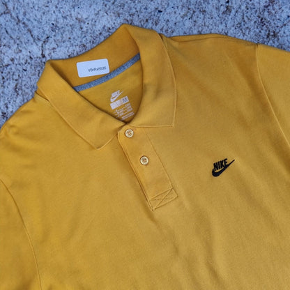 Nike POLO SHIRT VINTAGE Y2K CLUB SWOOSH - Yellow - Size M