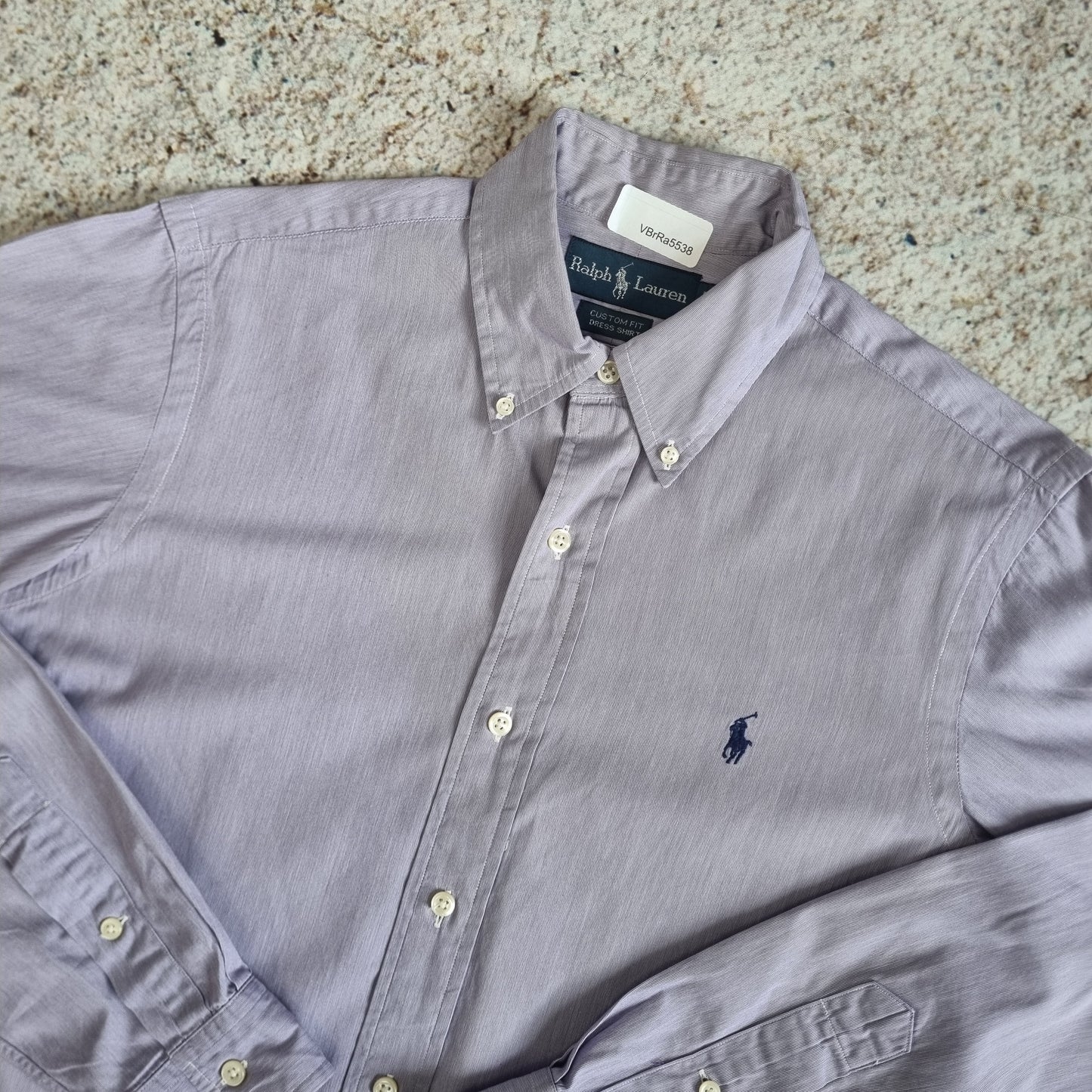 Ralph Lauren OXFORD SHIRT CUSTOM FIT DRESS SHIRT PLAIN - Purple - Size 15