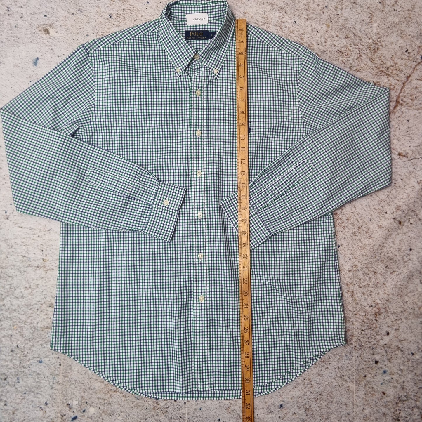 Polo Ralph Lauren OXFORD SHIRT CHECK GINGHAM WIMBLEDON COLOUR - Green - Size L