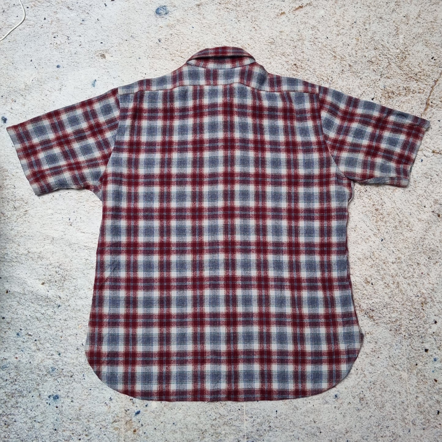 Pendleton Shirt Mens Checkered Wool Short Sleeve Flannel Button Up - Red Size M