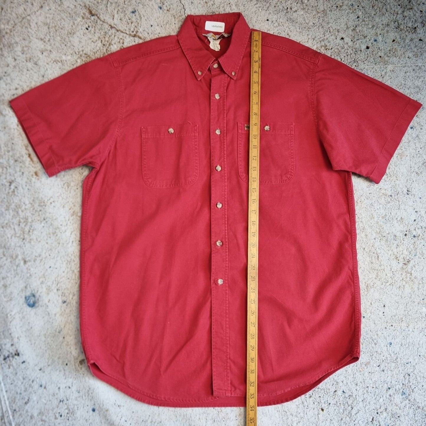 Carhartt WORK WEAR SHIRT SHORT SLEEVE PLAIN - Red - Size L