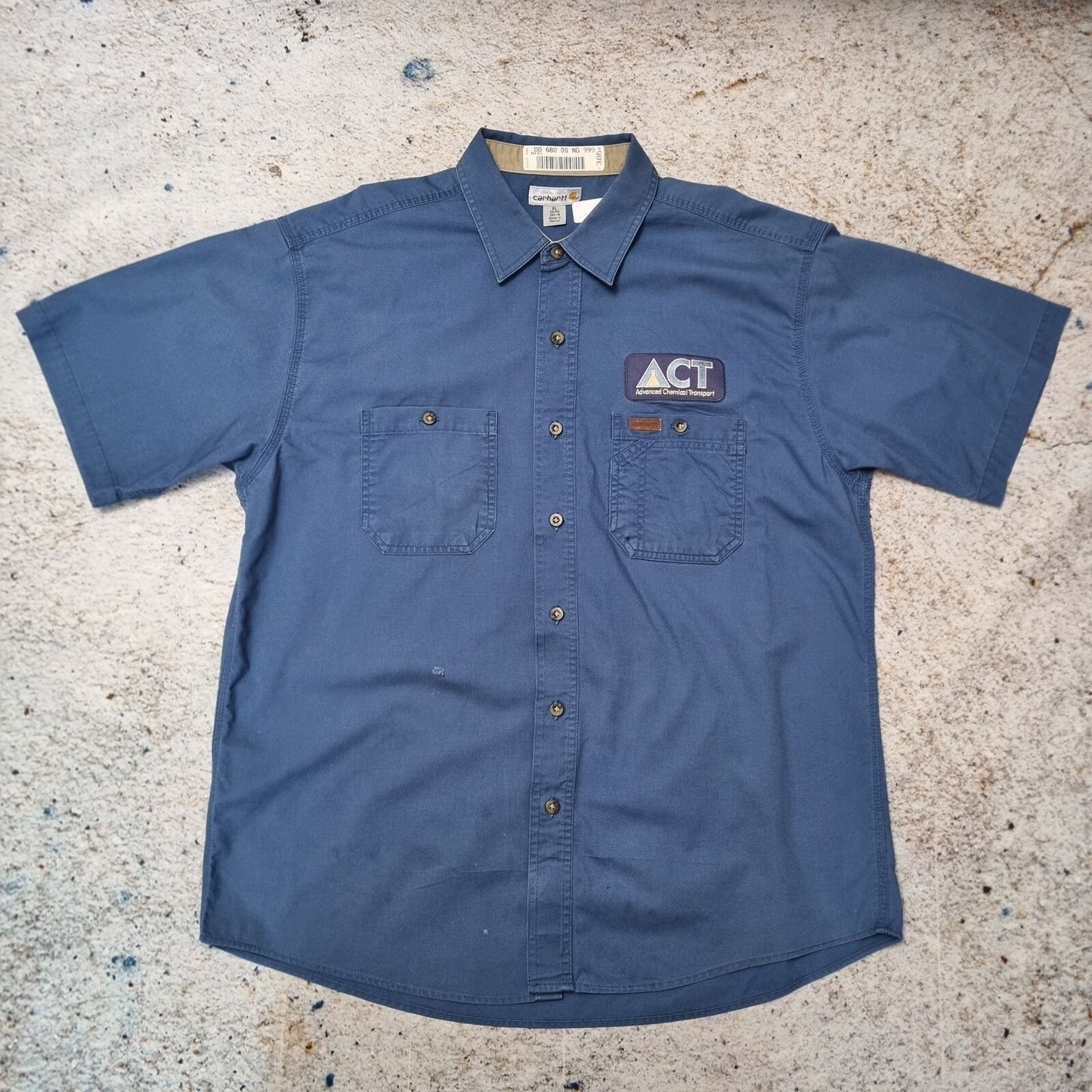 Carhartt SHIRT WORK WEAR OVER SHIRT SHORT SLEEVE - Blue - Size XL