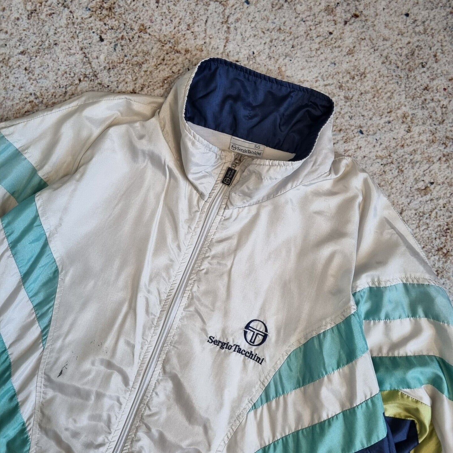 Sergio Tacchini Soft Shell Track Jacket Size Large 50 Mens | Vintage 90s VTG