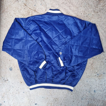 Majestic Brooklyn Dodgers Bomber Jacket MLB Vintage Varsity Coat, Blue Mens XXXL