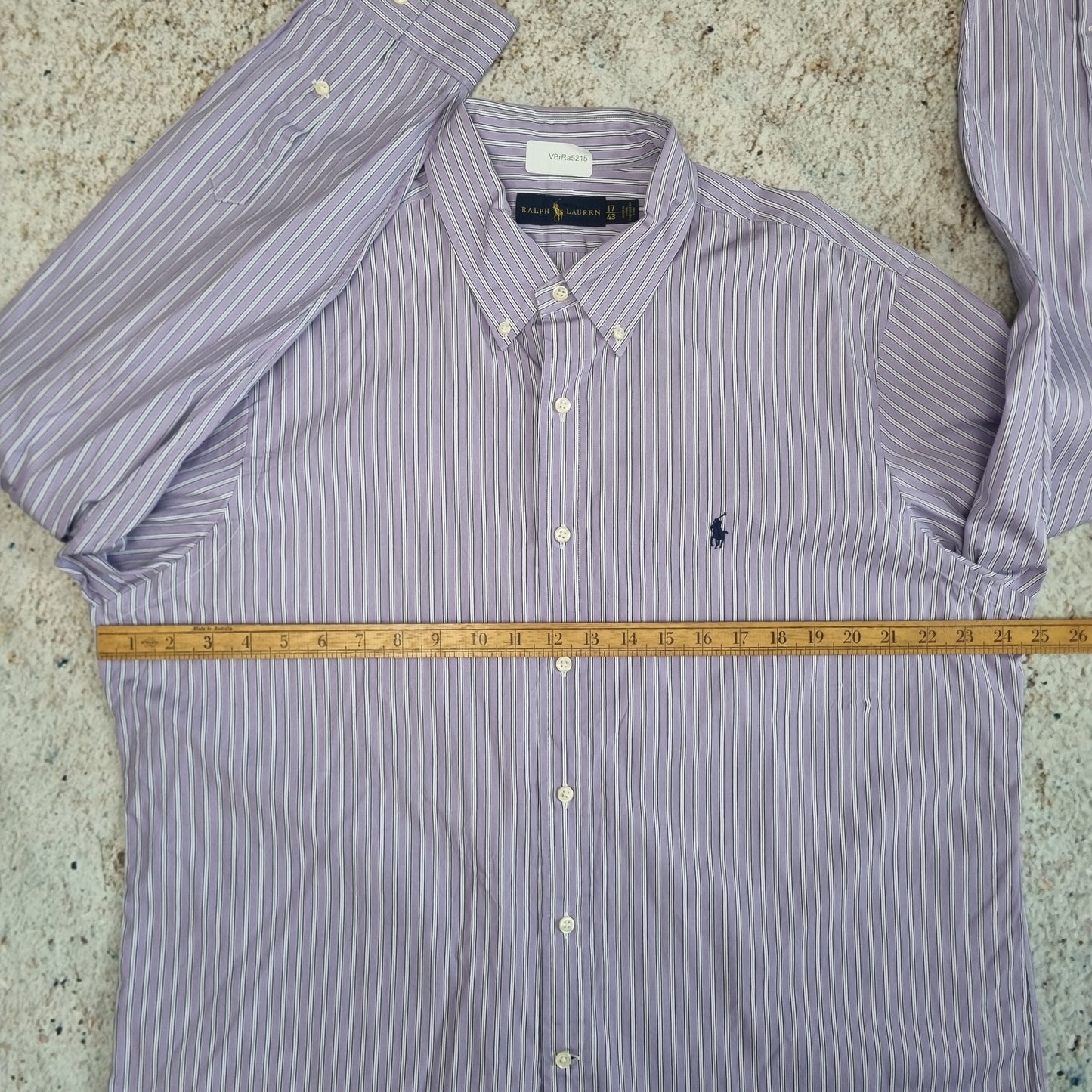 Ralph Lauren OXFORD SHIRT STRIPE - Purple - Size 17