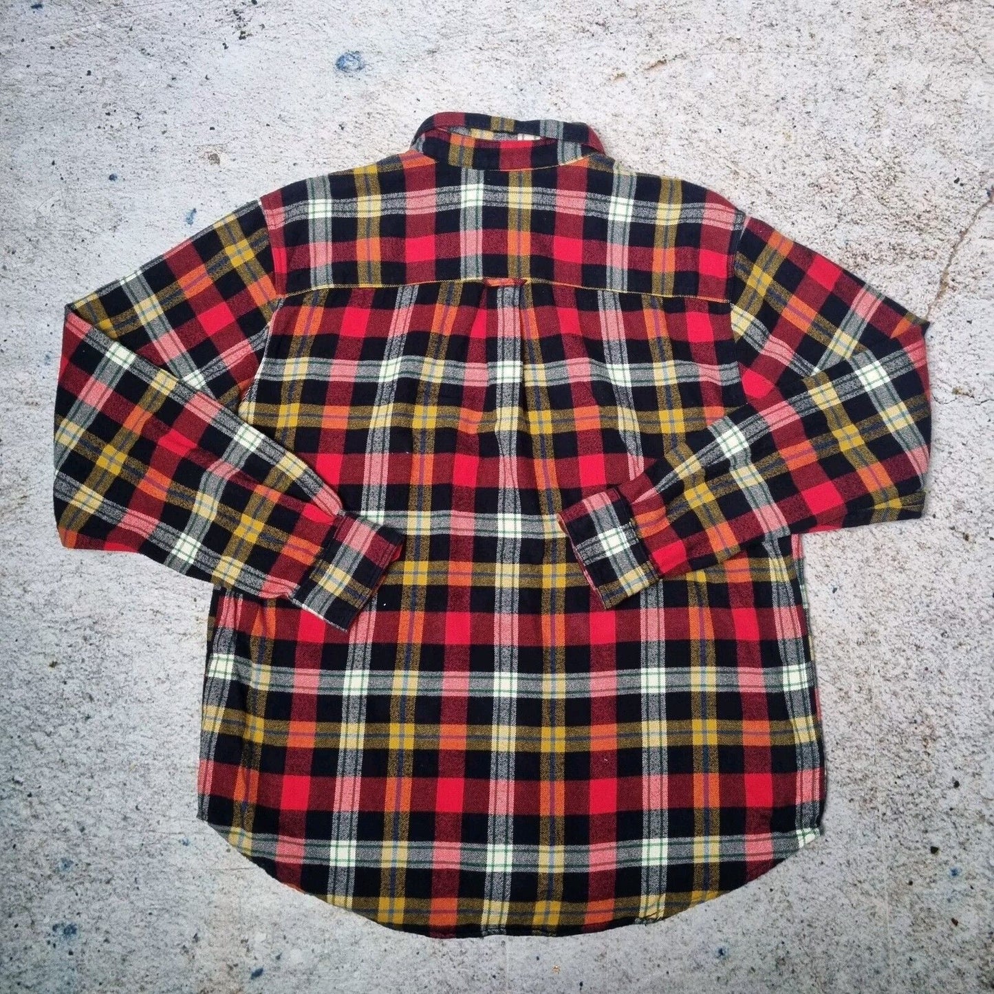 Woolrich Flannel Shirt Long Sleeve Mens Check Plaid - Red Tartan - Size L