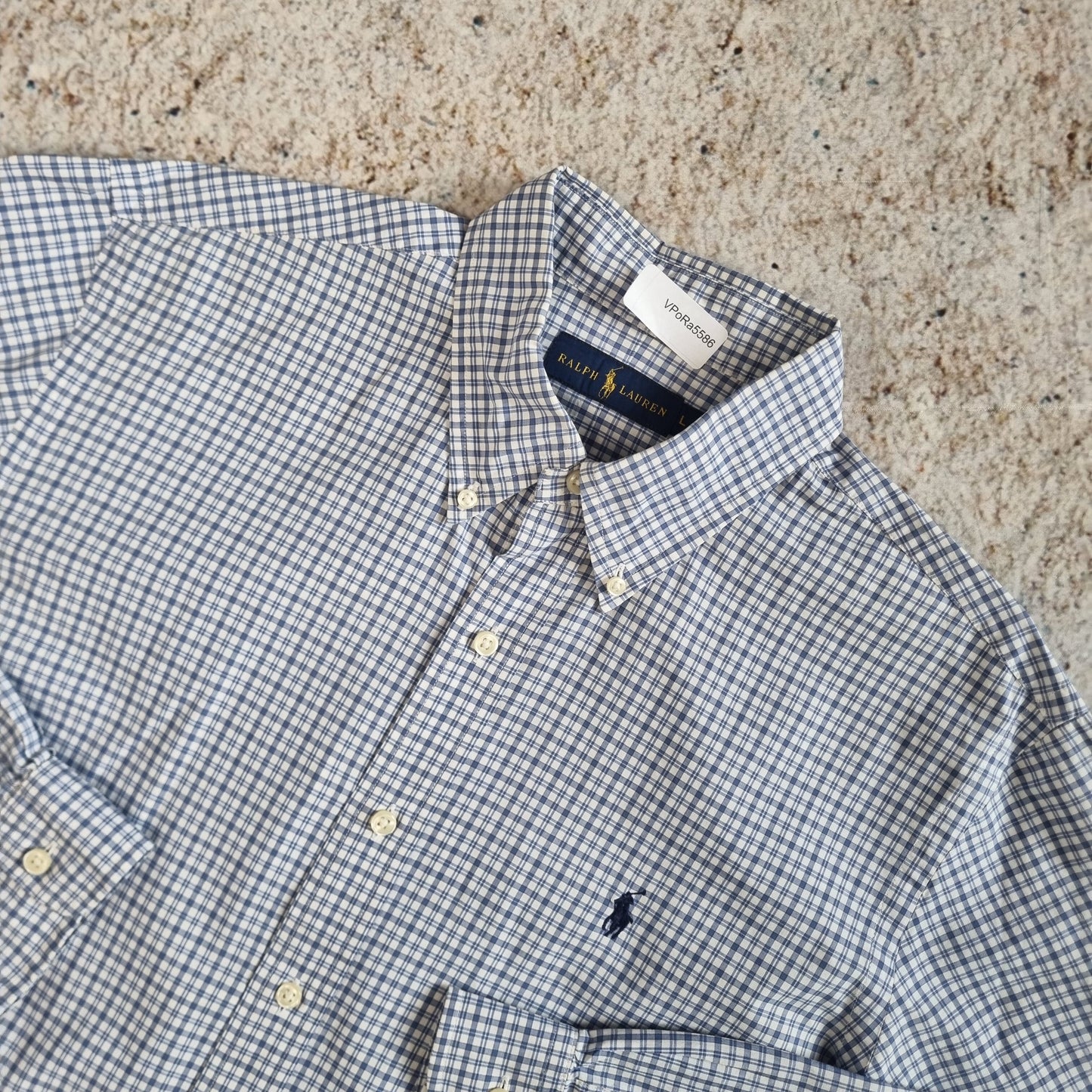 Ralph Lauren OXFORD SHIRT CHECK  - Blue - Size L