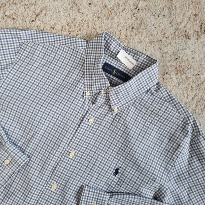 Ralph Lauren OXFORD SHIRT CHECK  - Blue - Size L