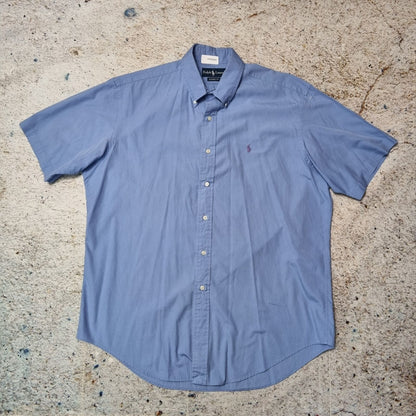 Ralph Lauren OXFORD SHIRT CLASSIC FIT PLAIN SHORT SLEEVE - Blue - Size L