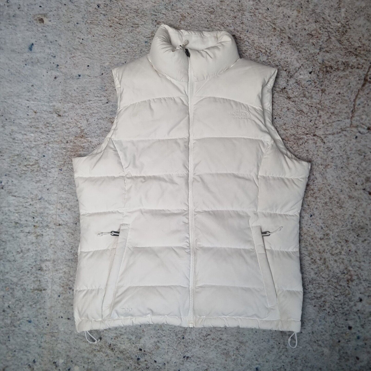 The North Face Womens Nuptse Puffer Gilet Down 700 Fill Size M White Vest