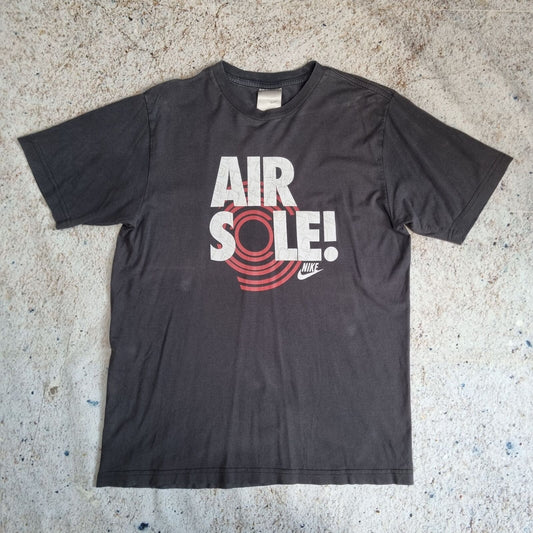 Nike AIR SOLE GRAPHIC T SHIRT BIG LOGO RETRO - Black - Size M