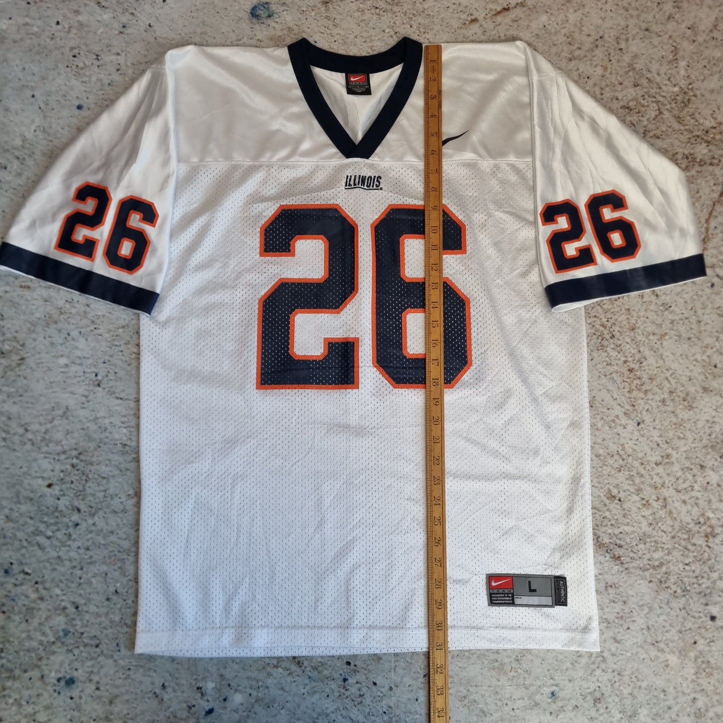 Nike Illinois Fighting Illini NFL Jersey US Football #26  - White - Size L