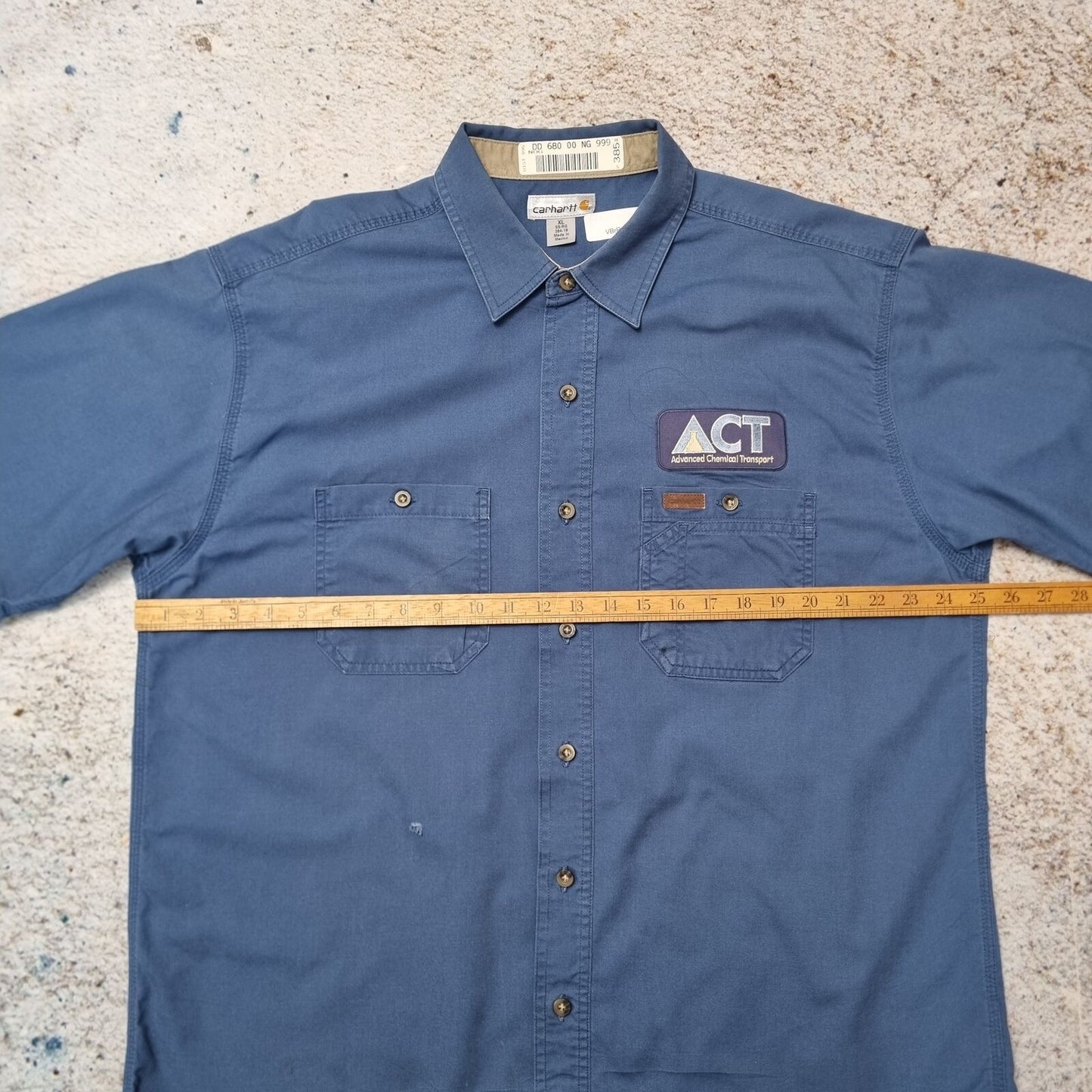 Carhartt SHIRT WORK WEAR OVER SHIRT SHORT SLEEVE - Blue - Size XL