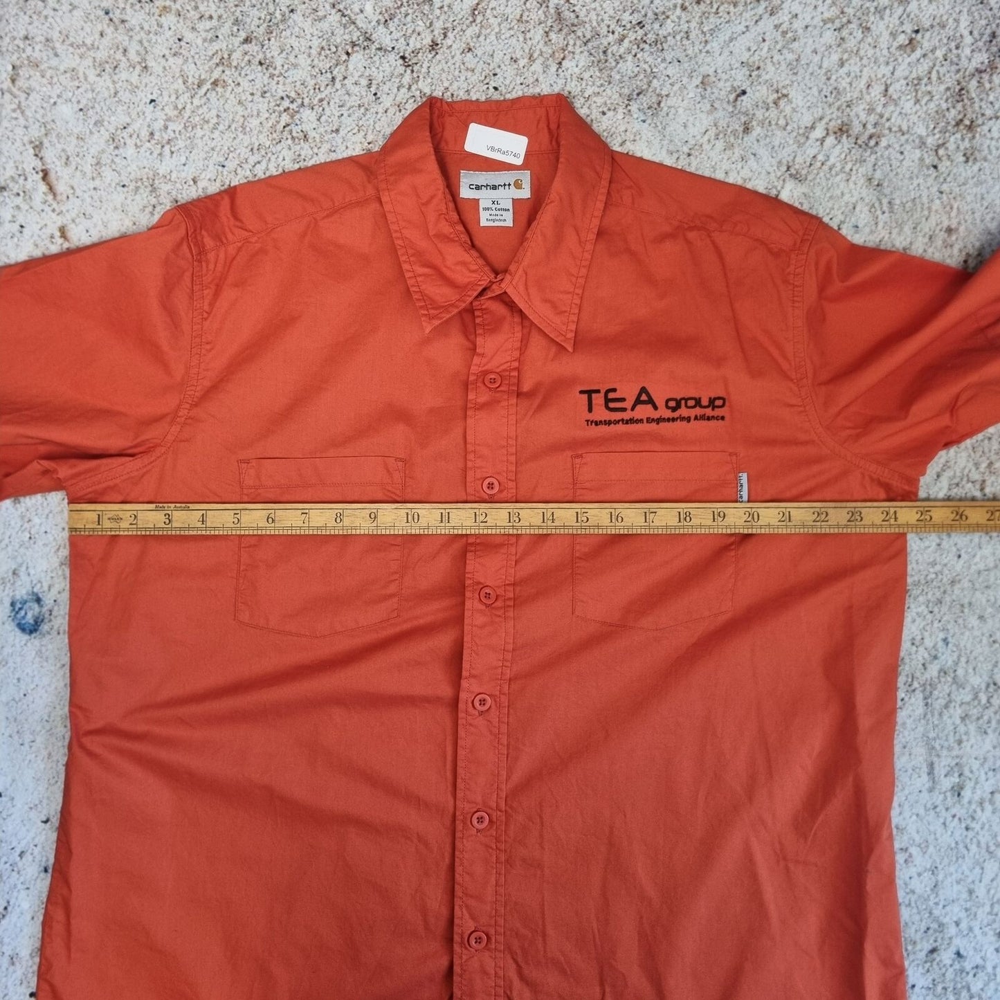 Carhartt SHIRT WORK WEAR OUTDOORS UTILITY SHORT SLEEVE - Orange - Size XL