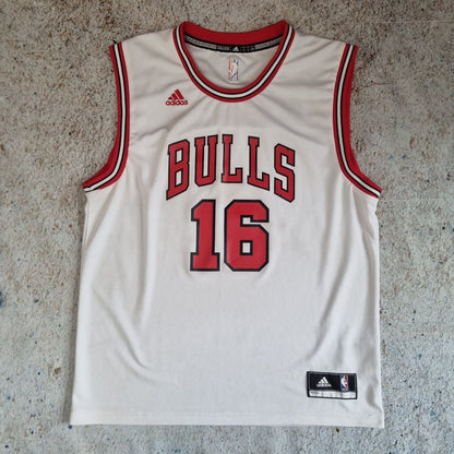 Adidas Chicago Bulls Jersey PAUL GASOL #16 Shirt Size L Men Red White