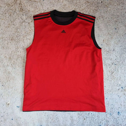 ADIDAS BASKETBALL JERSEY BASKETBALL REVERSIBLE SIZE S Black Red Retro