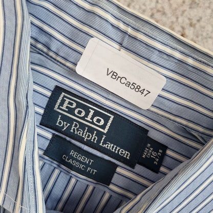 Polo Ralph Lauren REGENT SHIRT CLASSIC FIT STRIPE - Blue - Size 16