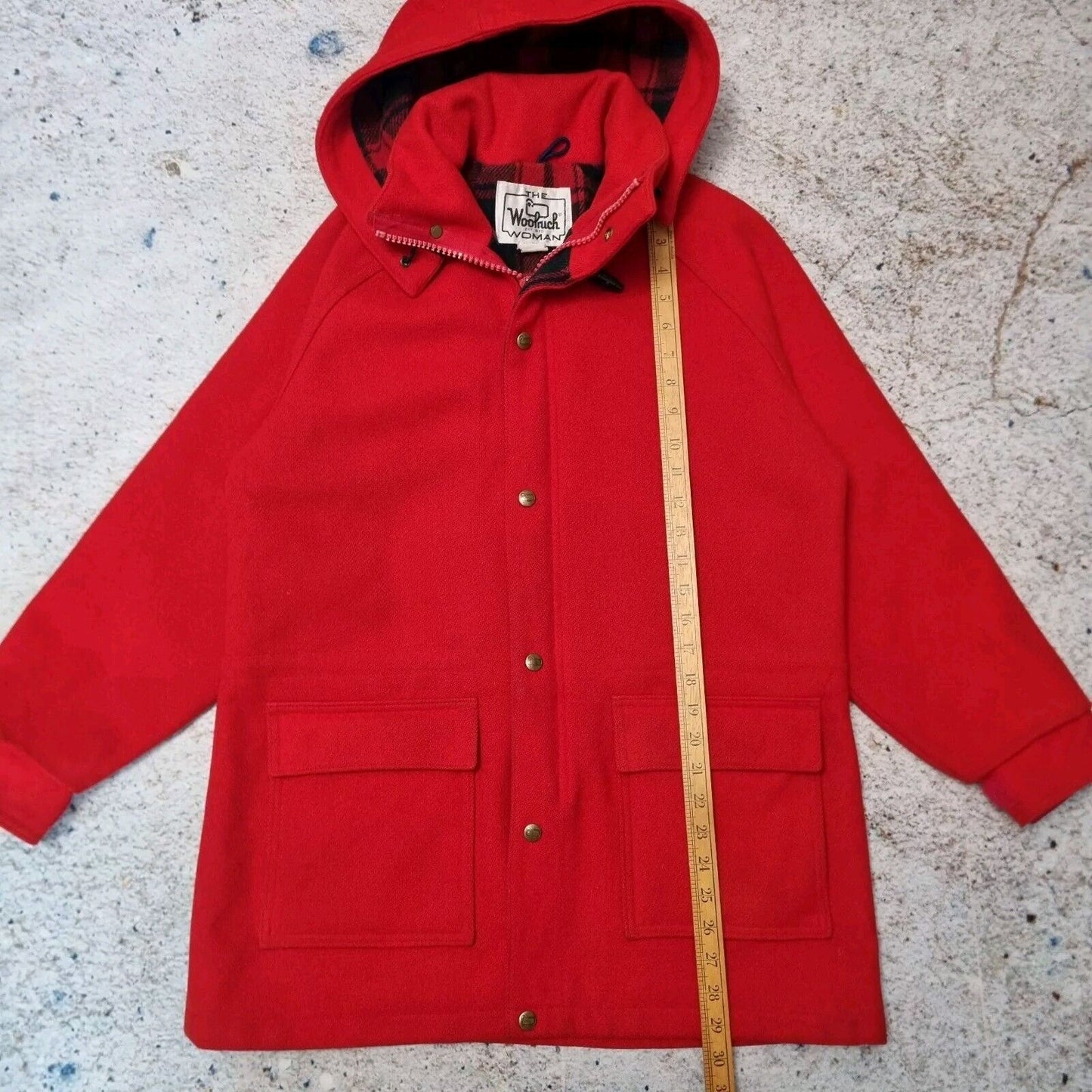 Woolrich Wool Parka Coat - Red WOMENS Size M