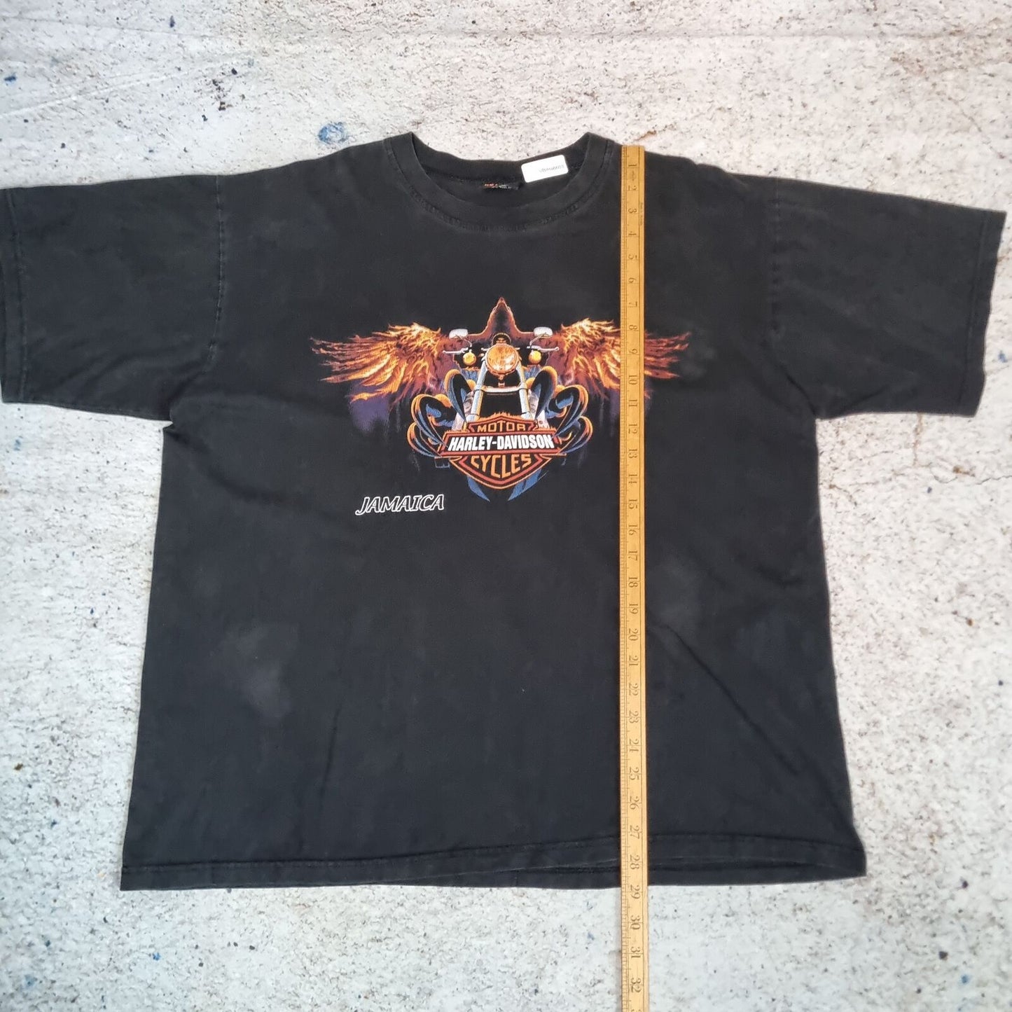 Harley Davidson Biker T-Shirt Short Sleeve Jamaica Hot Ice  - Black - Size XL