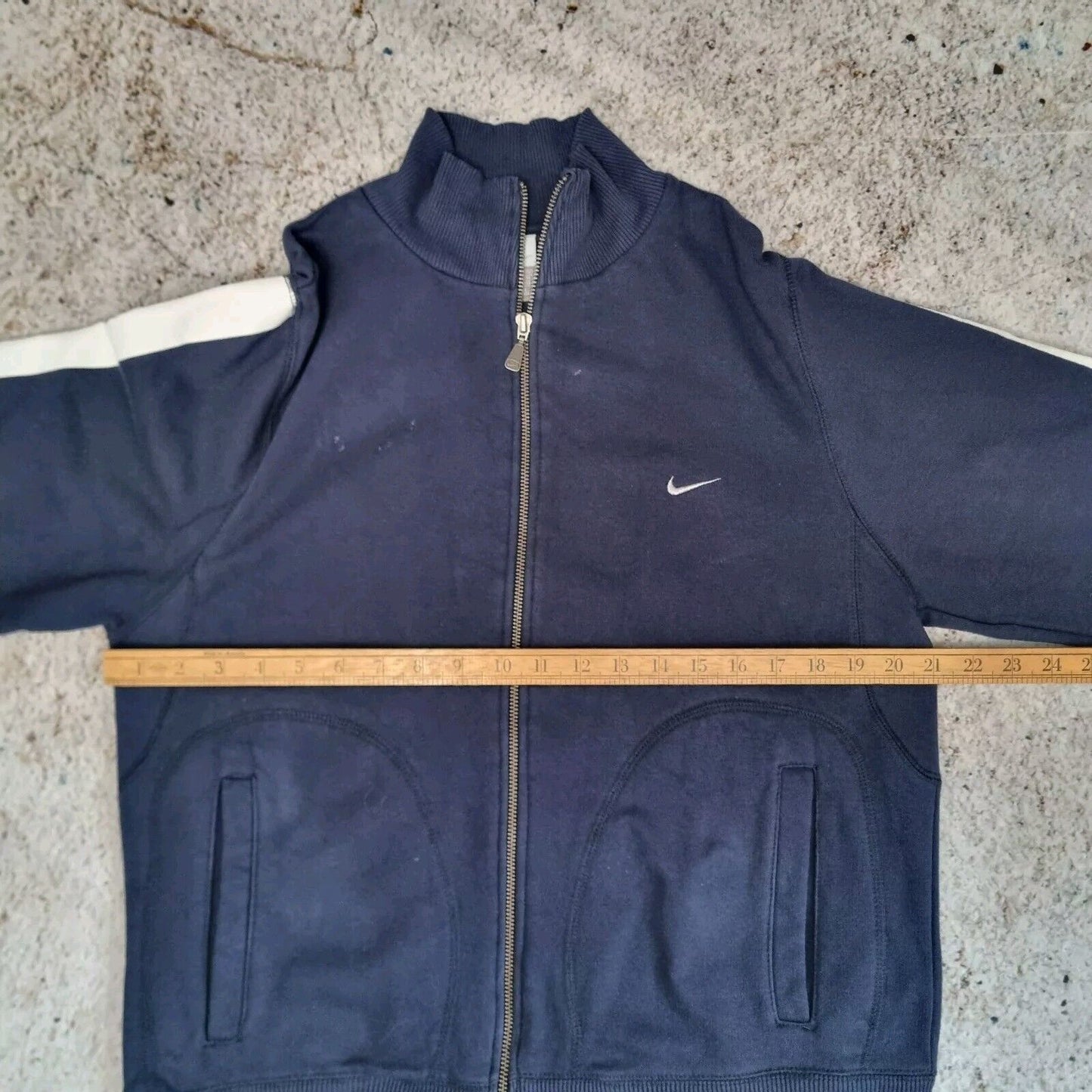 NIKE ITALIA ITALY VINTAGE TRACKSUIT JACKET FULL ZIP SIZE SMALL NAVY BLUE Y2K