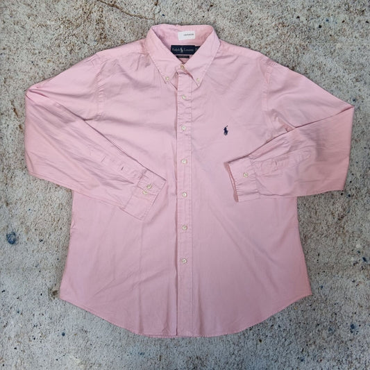 Ralph Lauren OXFORD SHIRT CUSTOM FIT PLAIN 34/35 - Pink - Size 17