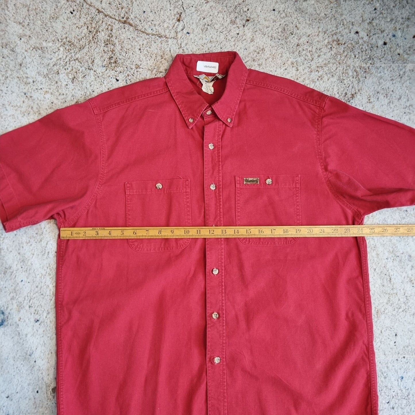 Carhartt WORK WEAR SHIRT SHORT SLEEVE PLAIN - Red - Size L