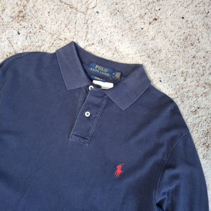 Polo Ralph Lauren POLO SHIRT CUSTOM FIT LONG SLEEVE - Blue - Size M