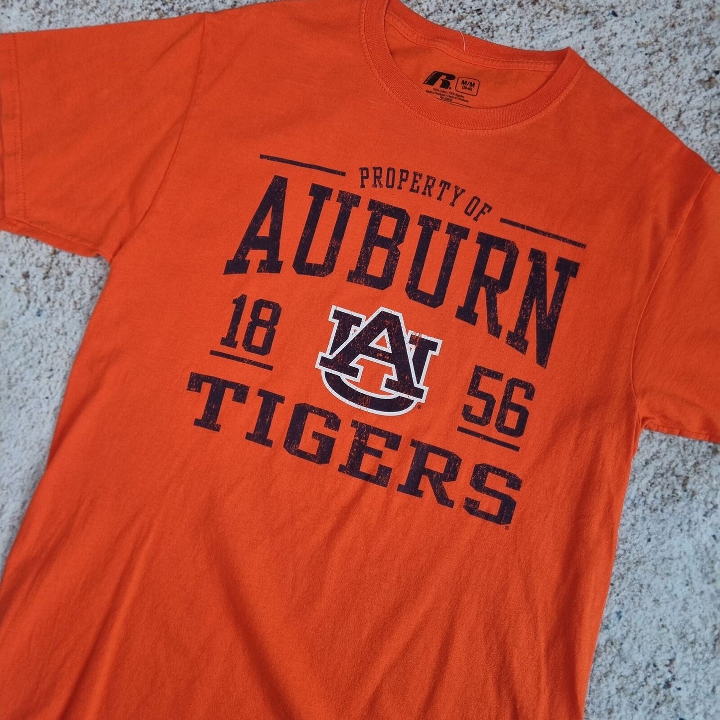 Russel Athletic T-SHIRT AUBURN TIGERS USA COLLEGE TOP TEE - Orange - Size M