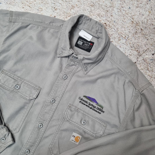 Carhartt WORK WEAR SHIRT PLAIN - Grey - Size L