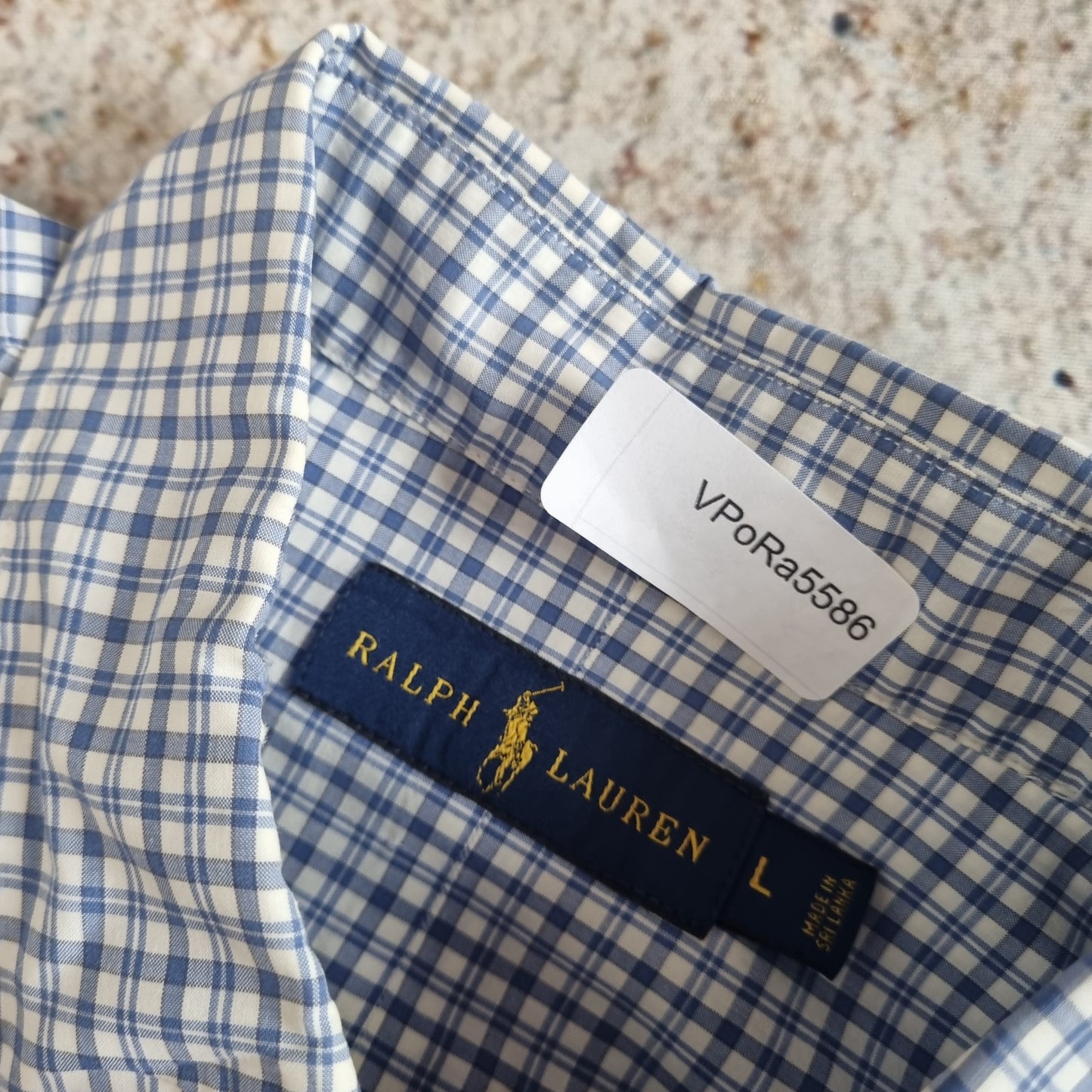 Ralph Lauren OXFORD SHIRT CHECK  - Blue - Size L