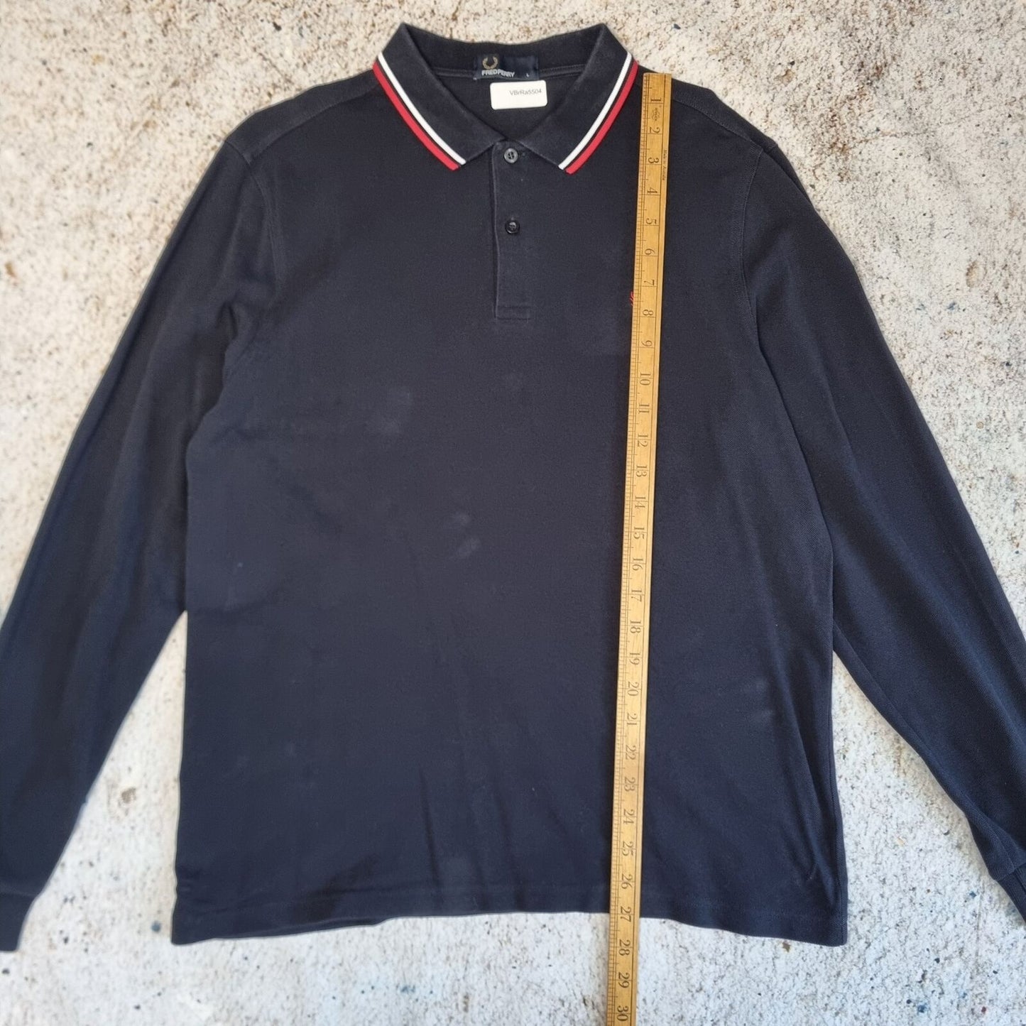 Fred Perry POLO SHIRT LONG SLEEVE - Blue - Size L