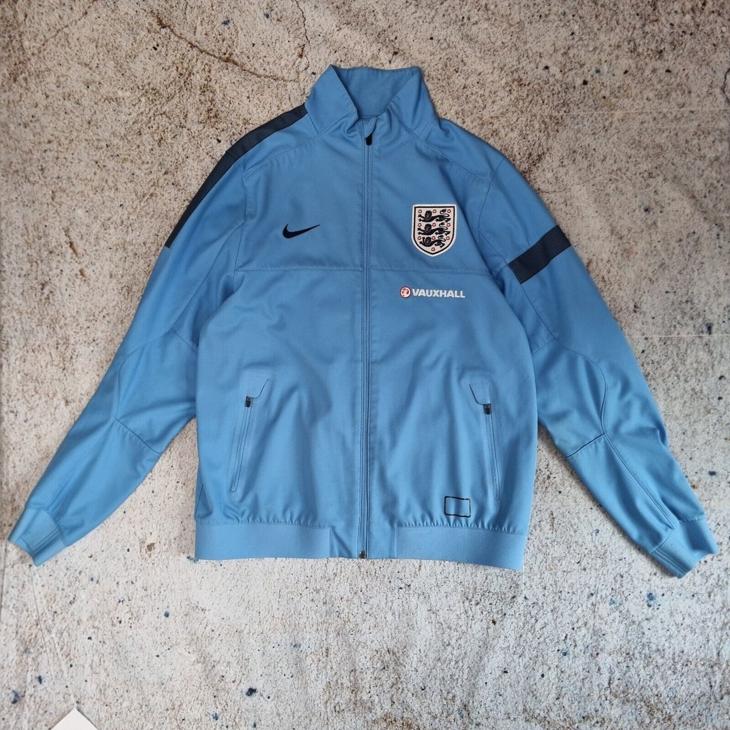 Nike England Football Jacket Full Zip Track Top Mens Size L Blue