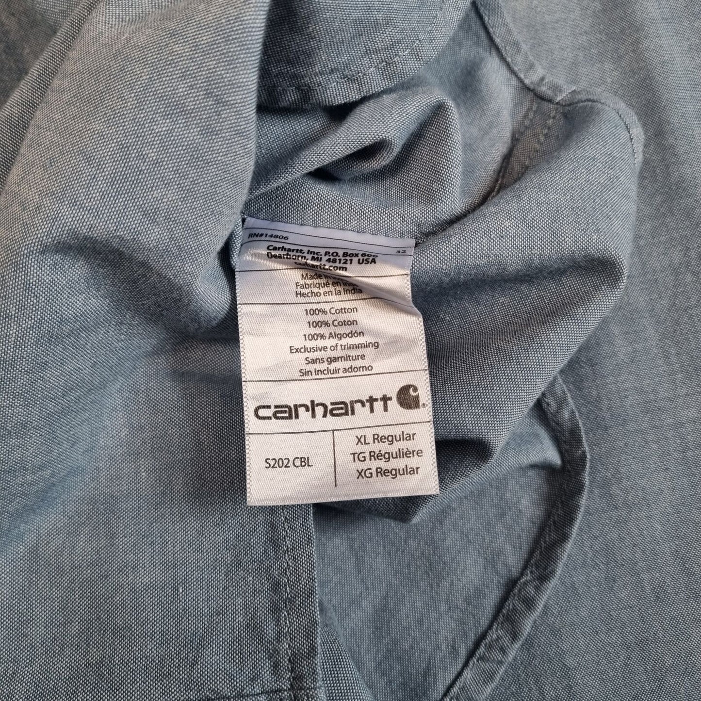 Carhartt SHIRT WORK WEAR OUTDOORS UTILITY NEW - Blue - Size XL