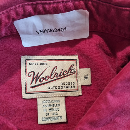 WOOLRICH FLANNEL SHIRT - Red - Size XL